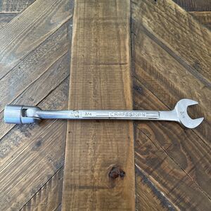 Vintage Craftsman 3/4” Flex Head Combination Wrench 12-Point V-Series USA